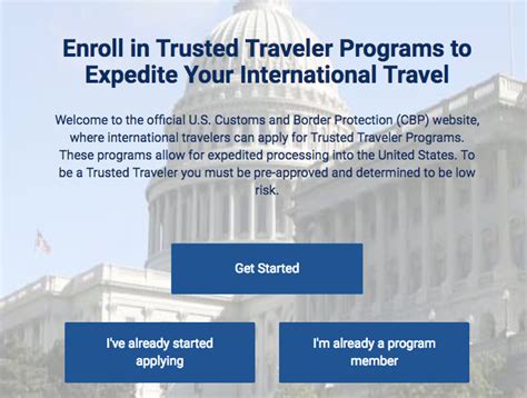 goes trusted traveler login|Official Trusted Traveler Program Website .